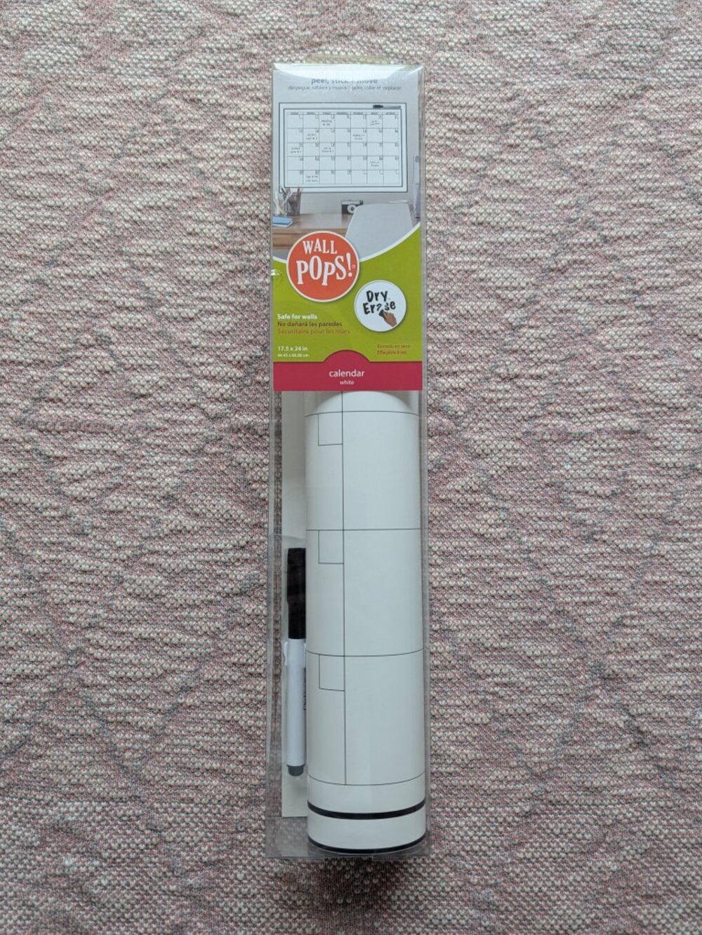 Whiteboard Cling Reusable Calendar use with whiteboard markers